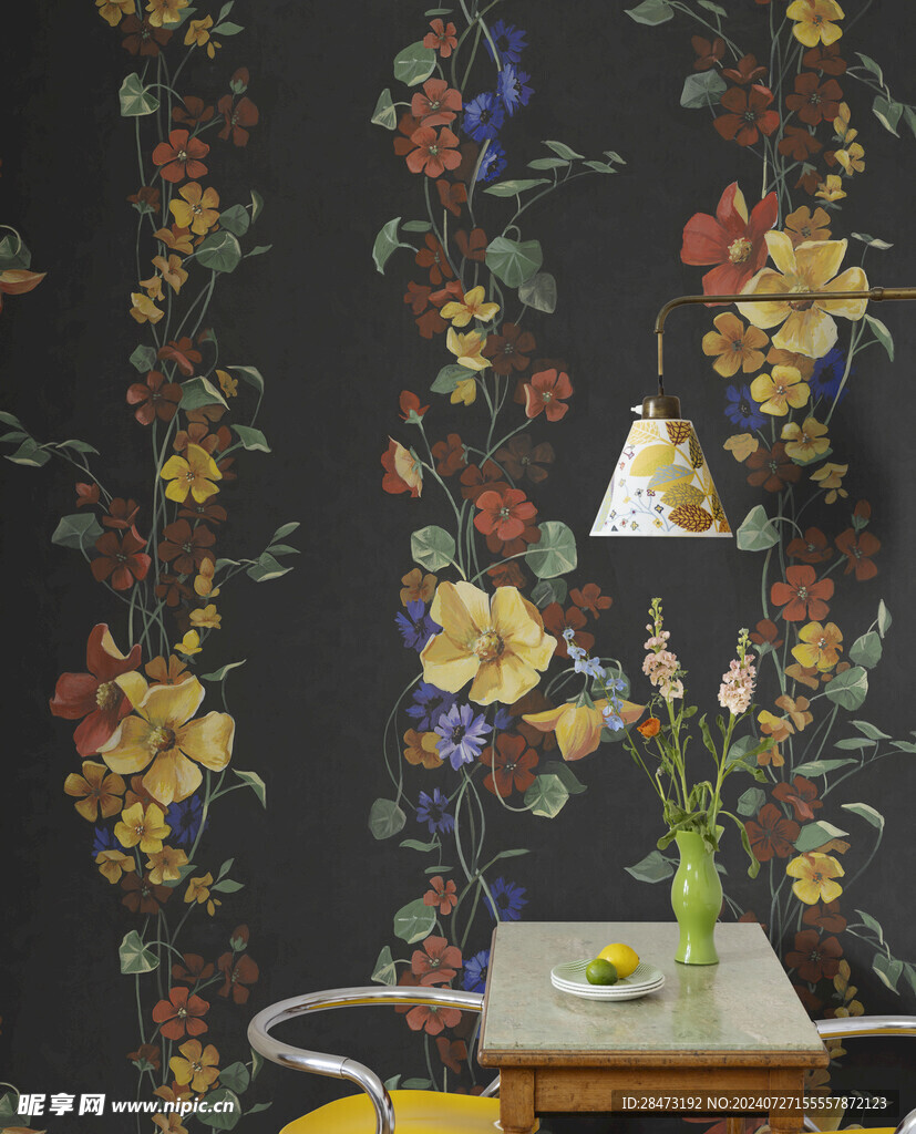 墙布壁画效果图图片