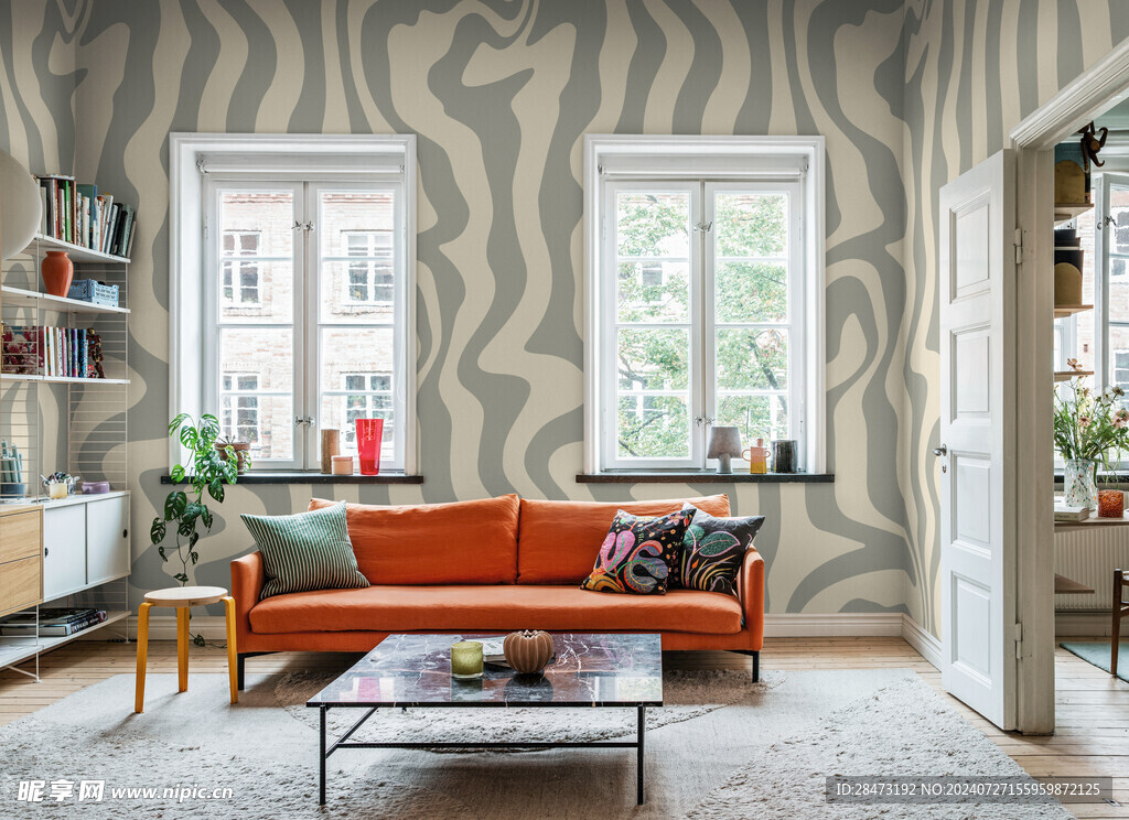 墙布壁画效果图图片