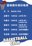 篮球价格表