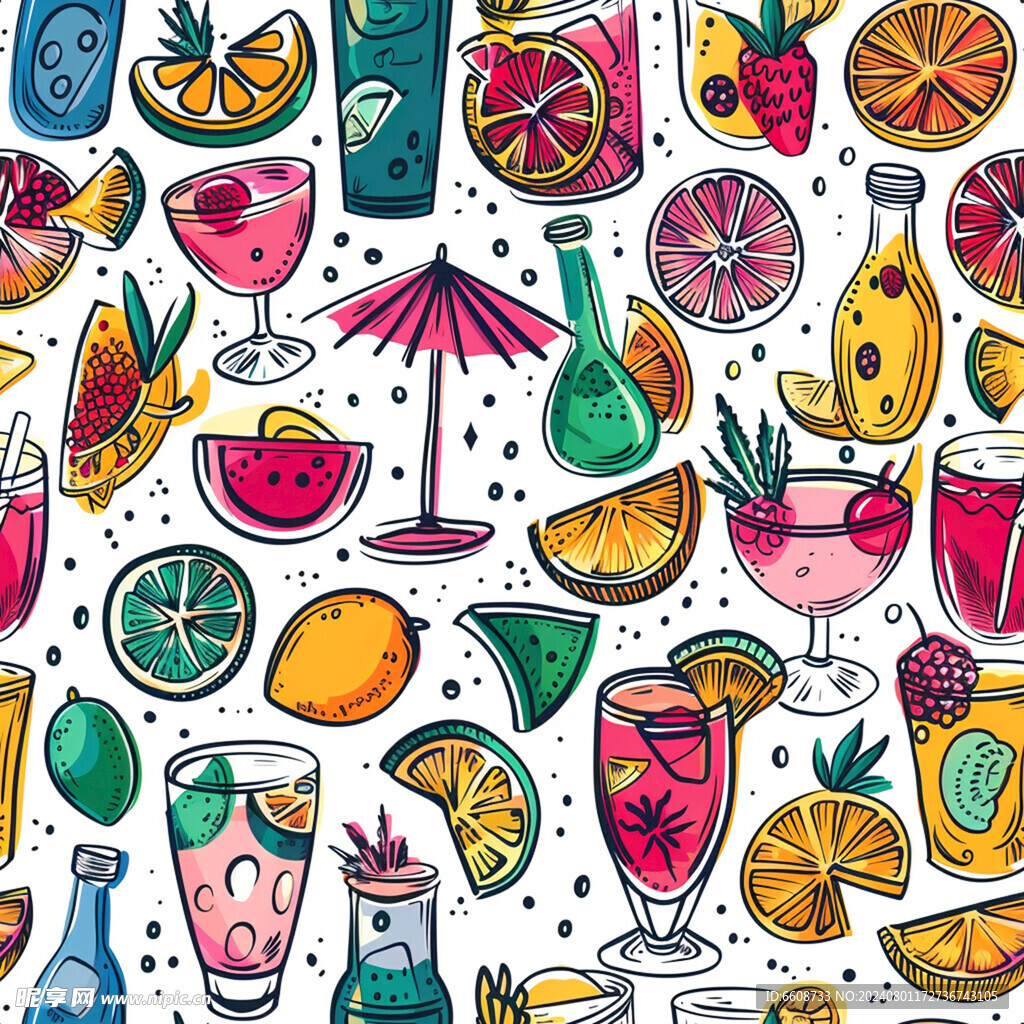 洋酒果汁饮料鸡尾酒背景