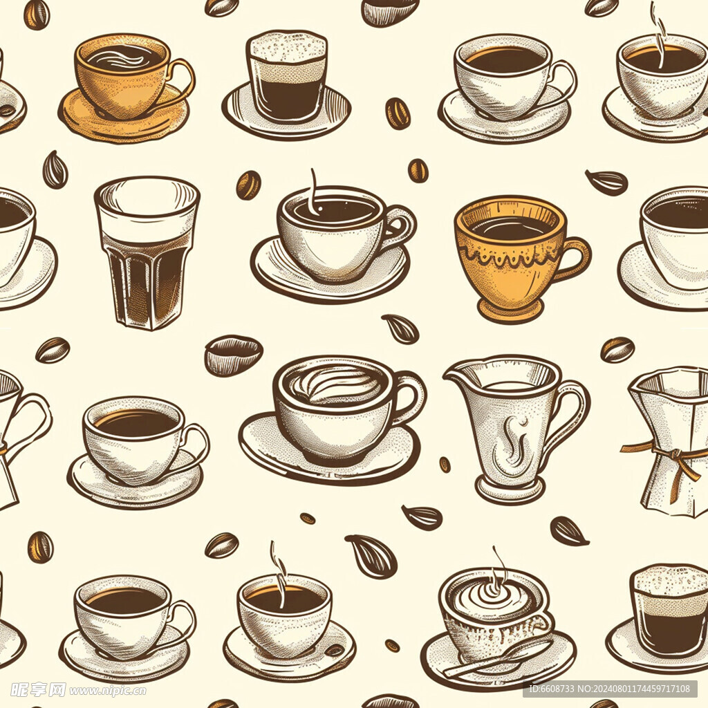 咖啡素材咖啡背景设计