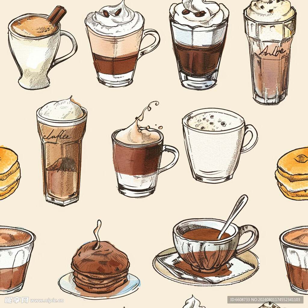 咖啡素材咖啡背景设计