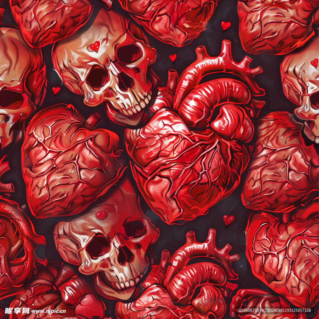 心脏背景图案素材