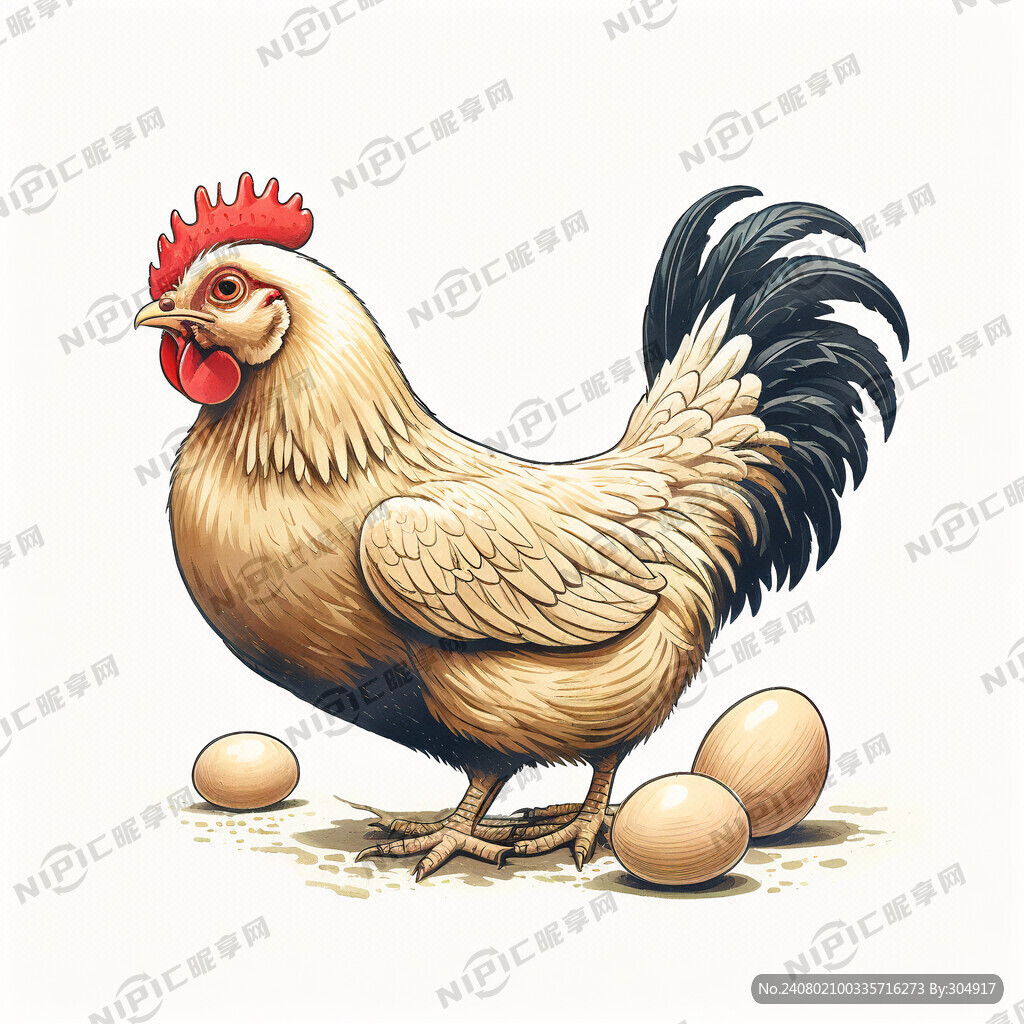鸡 鸡蛋 手绘卡通
