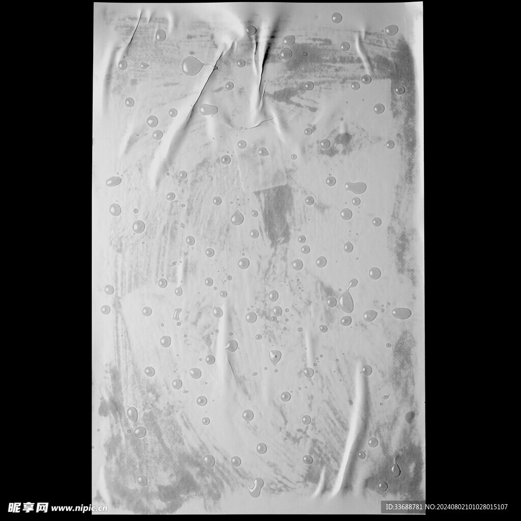 潮流复古褶皱肌理海报贴图样机