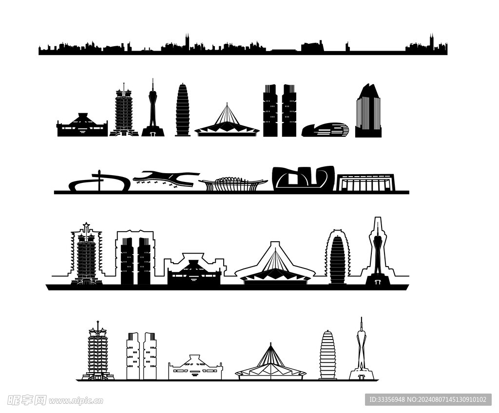 郑州港区矢量地标