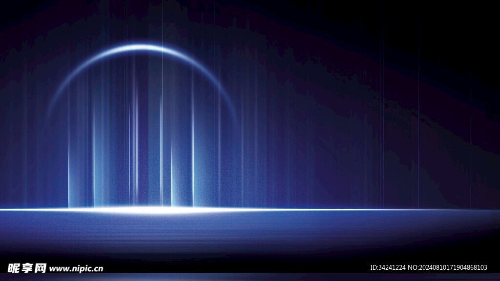 蓝色科技海报展板背景图片