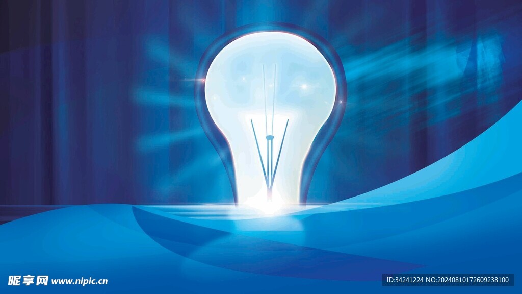 蓝色科技海报展板背景图片