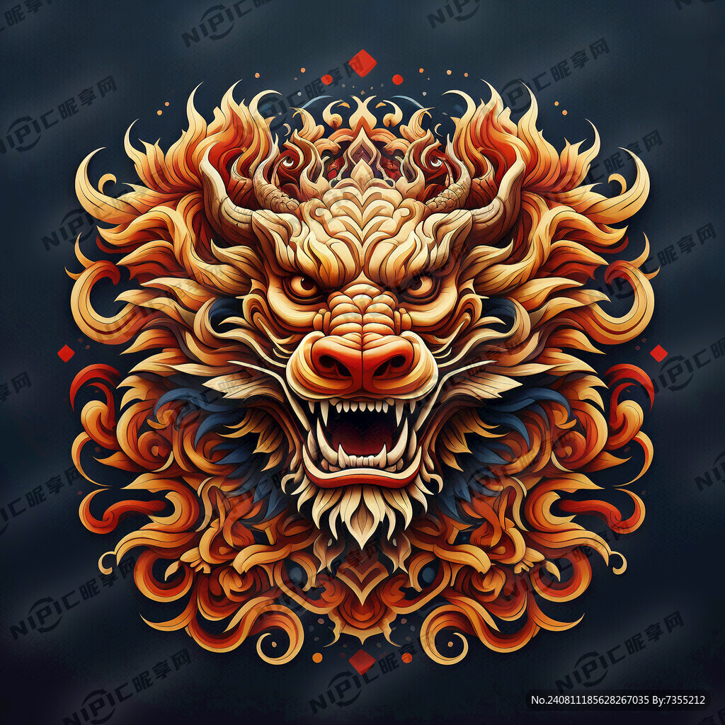 用 盛龙 做图形标志 字母标志