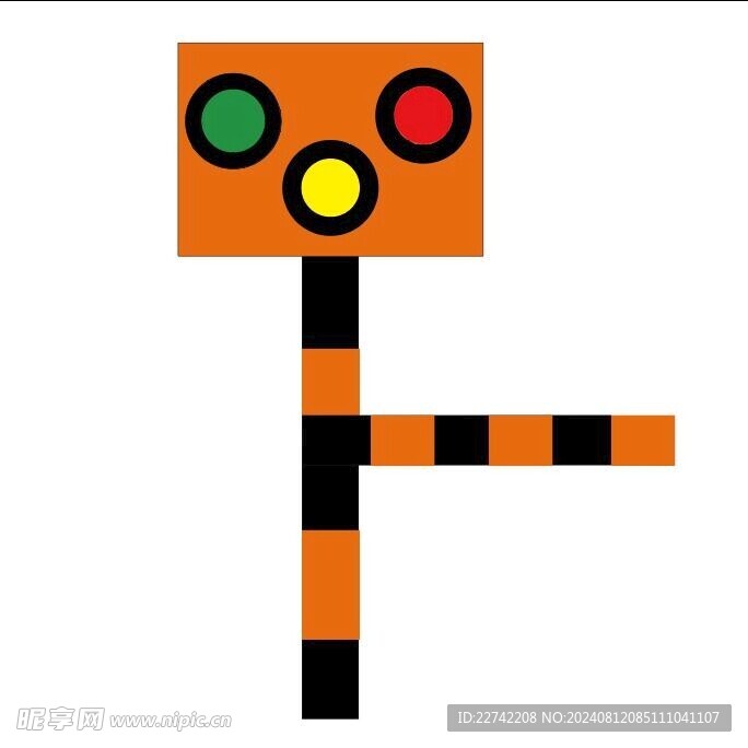 火车搞笑信号灯贴画