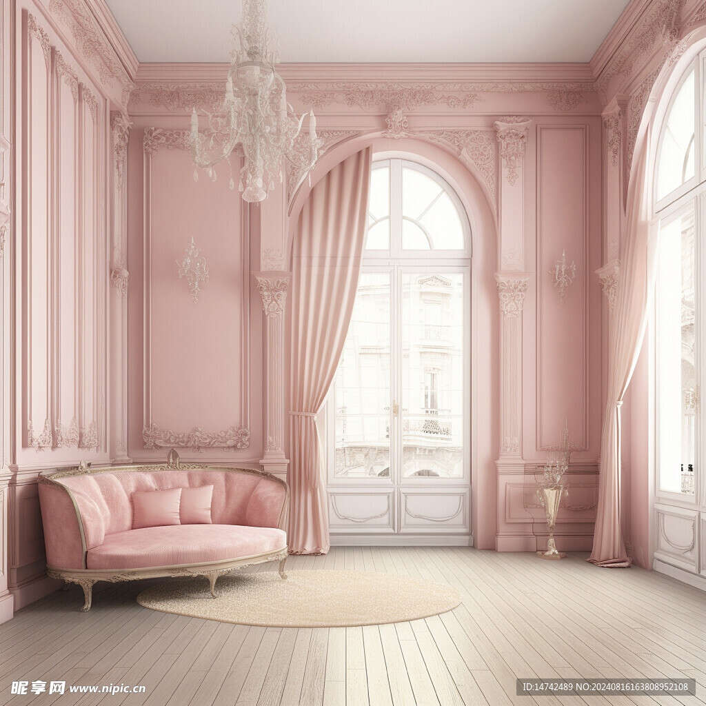 粉色风格客厅沙发