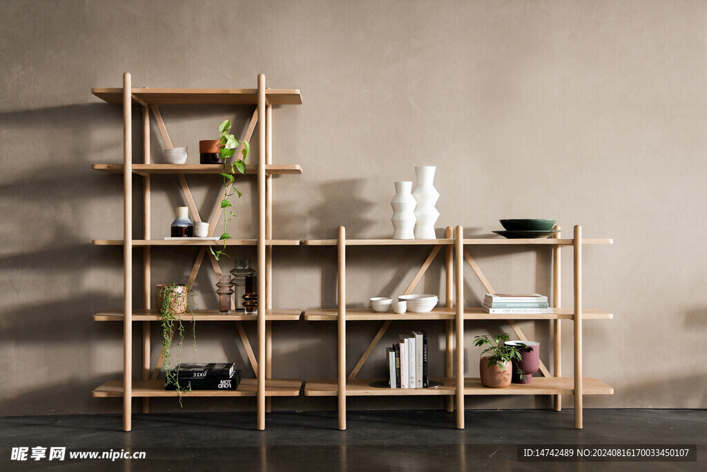 木制置物架静物