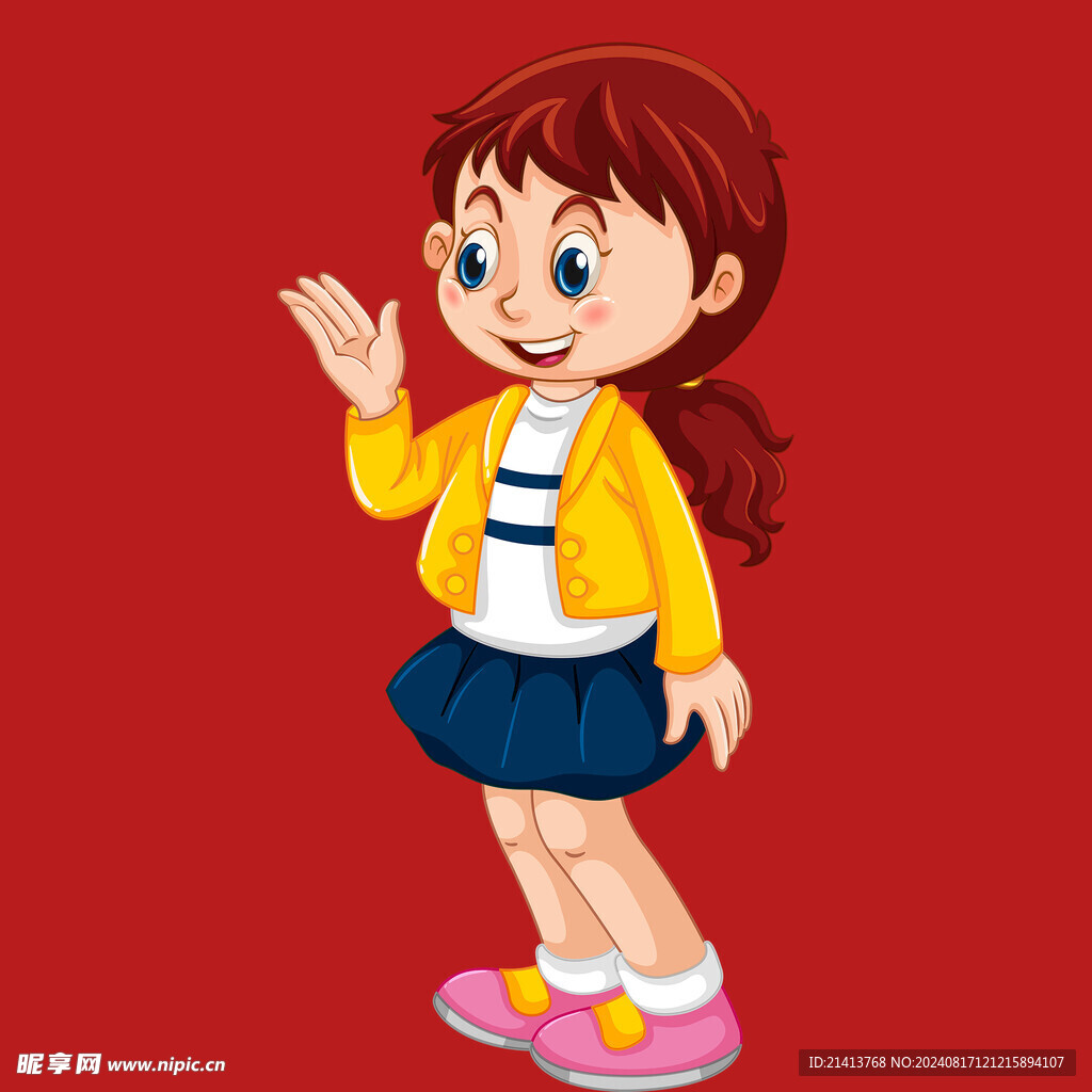 手绘儿童女孩