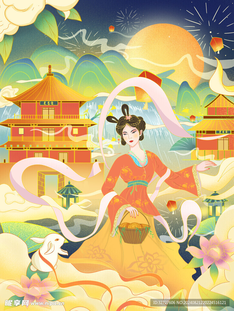 中秋节国潮风海报