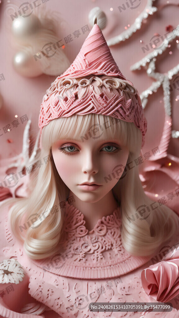 衍纸艺术 圣诞节 可爱圣诞帽