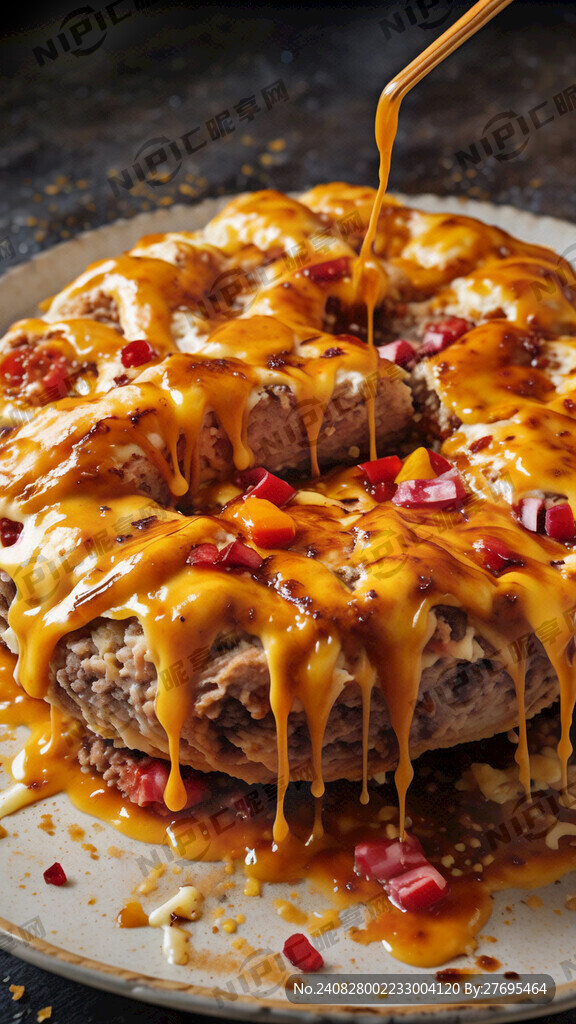 金色酥皮 拉丝芝士肉派