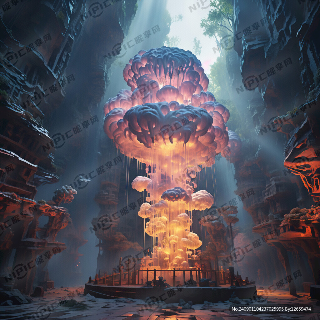 祥云灯光雕塑 空灵绚丽 柔和