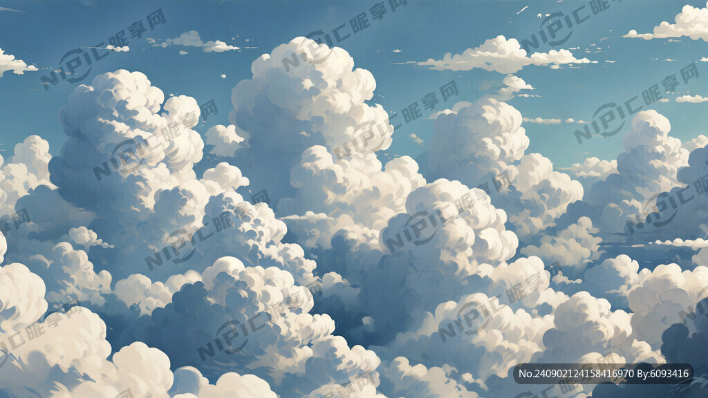 画一幅插画 主色调浅灰色 白云