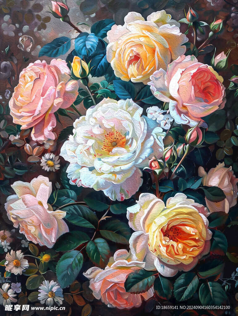 油画花卉