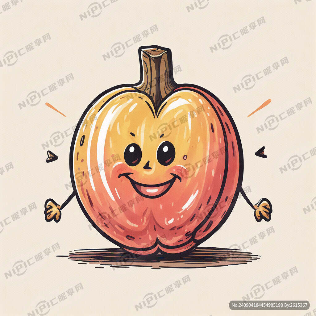 手绘杨桃 杨桃切片 五角星形状