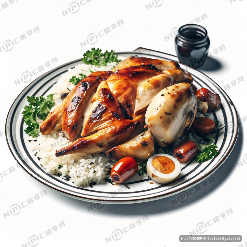 用条纹盘子装着香喷喷的切开的烤