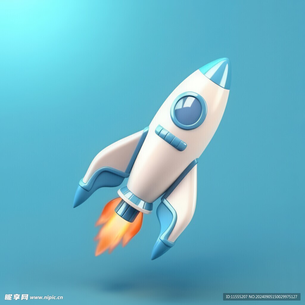 C4D航空火箭发射3d效果图