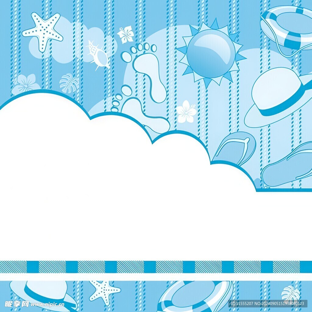 卡通蓝色天空儿童画背景图