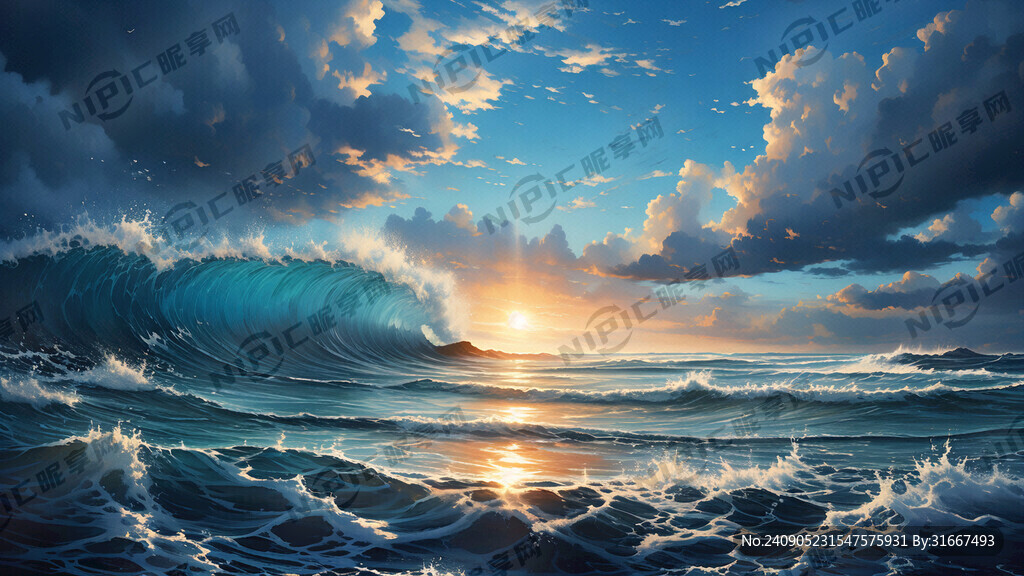 海浪 天空 蓝色 太平洋