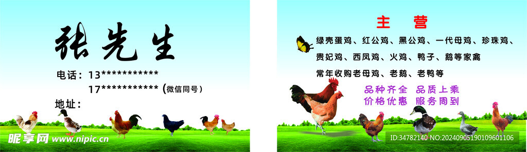 养鸡场名片