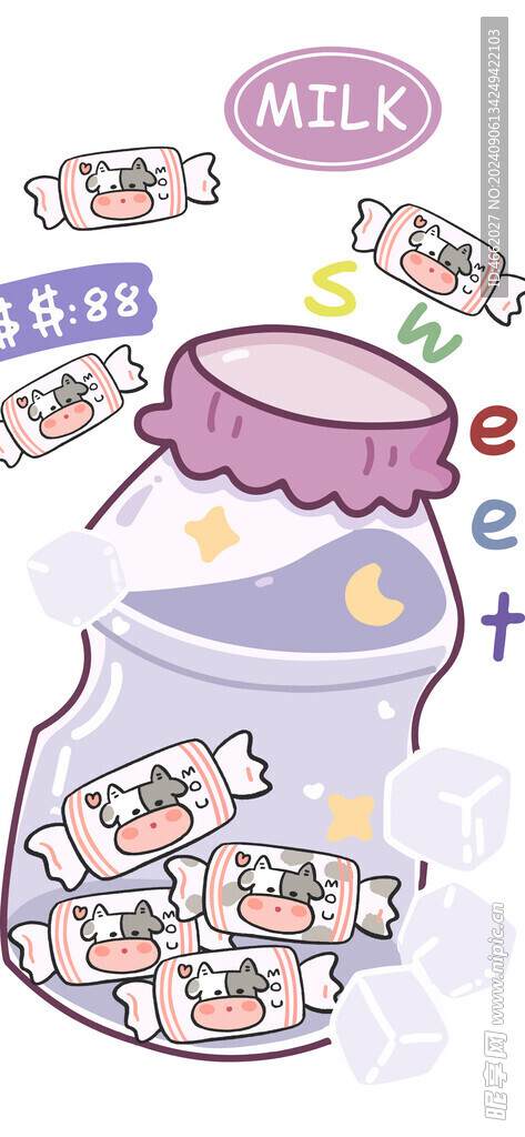 奶牛糖手机壁纸