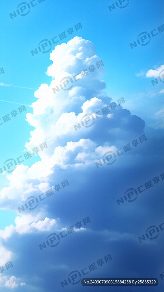 3D萌宠 爬在云朵上 唯美