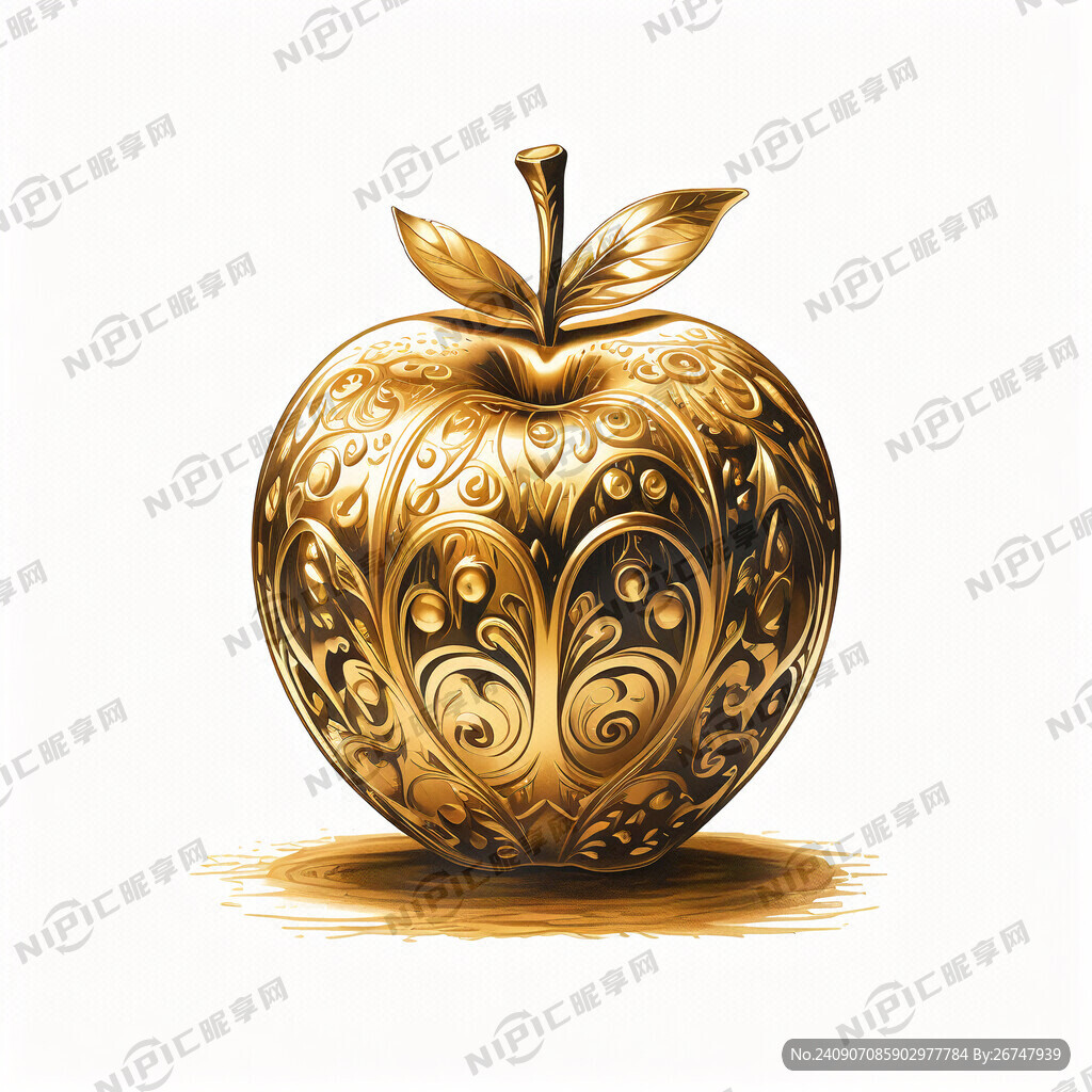 金苹果 手绘插画