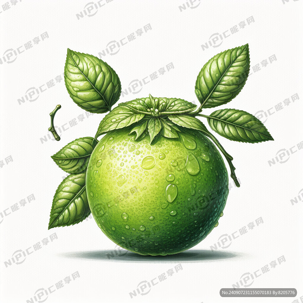 一个青香水柠檬