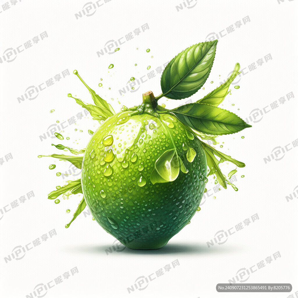 一个青香水柠檬