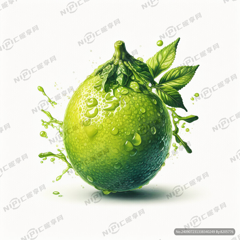 一个青香水柠檬