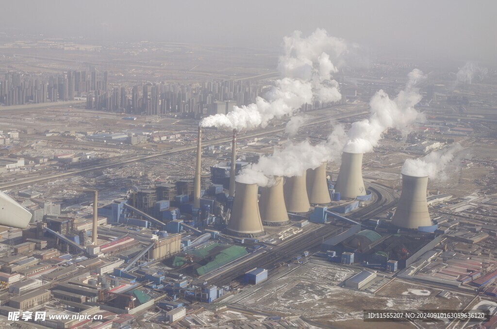 火力发电站燃煤发电厂冷却塔图片