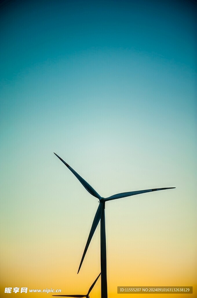 风力风能发电站风车清洁能源