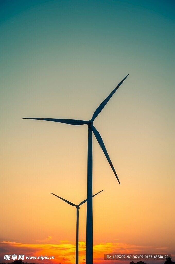 风力风能发电站风车清洁能源