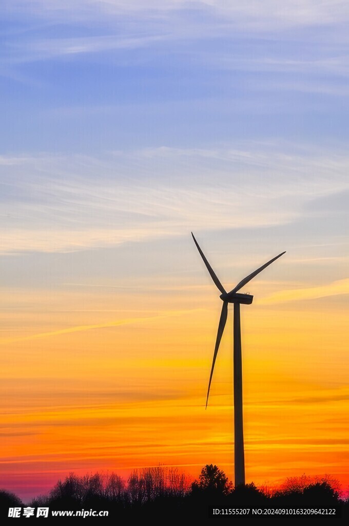 风力风能发电站风车清洁能源