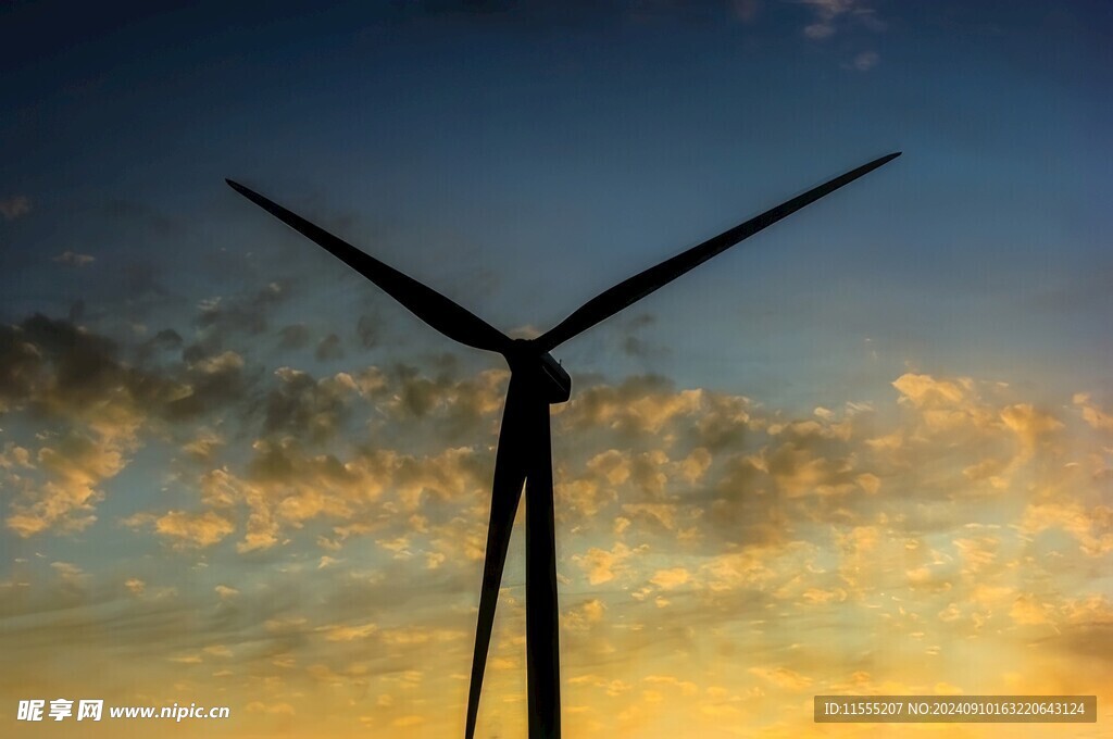 风力风能发电站风车清洁能源