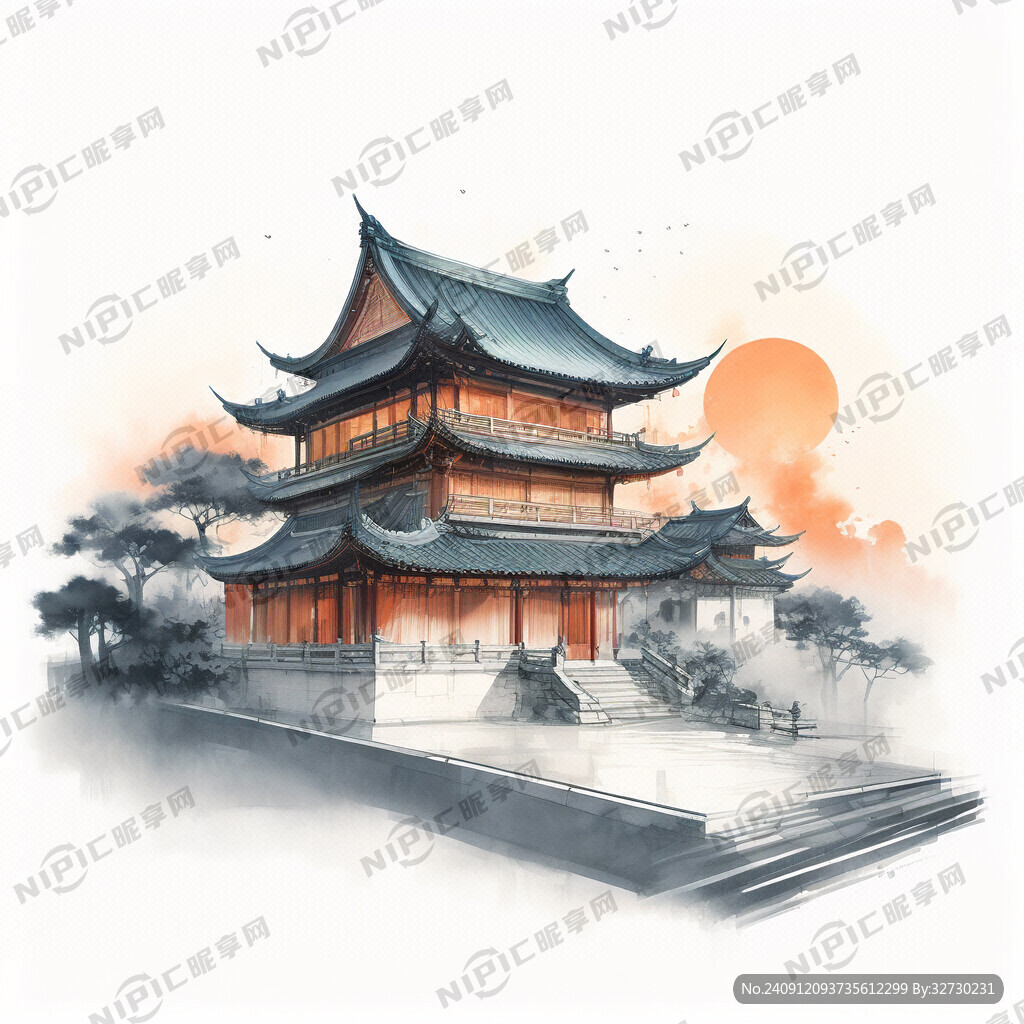 中式中国建筑屋檐