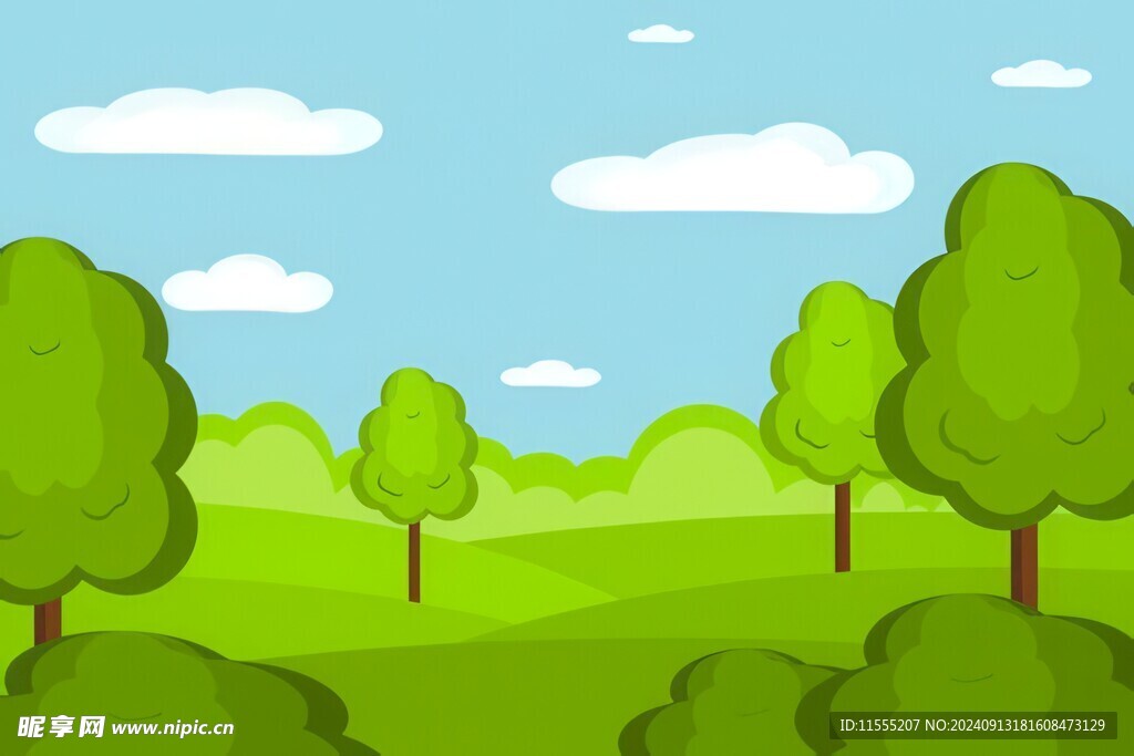 春光明媚户外风景鲜花草地