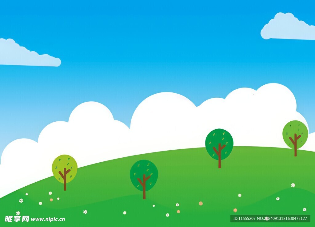 春光明媚户外风景鲜花草地