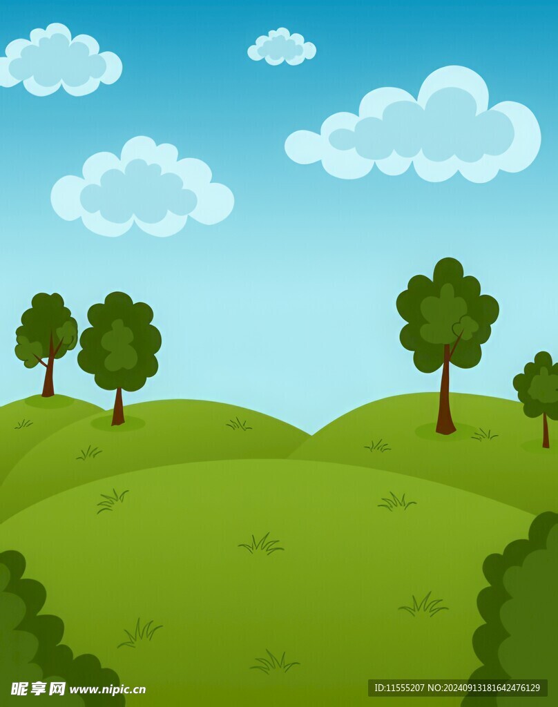 春光明媚户外风景鲜花草地