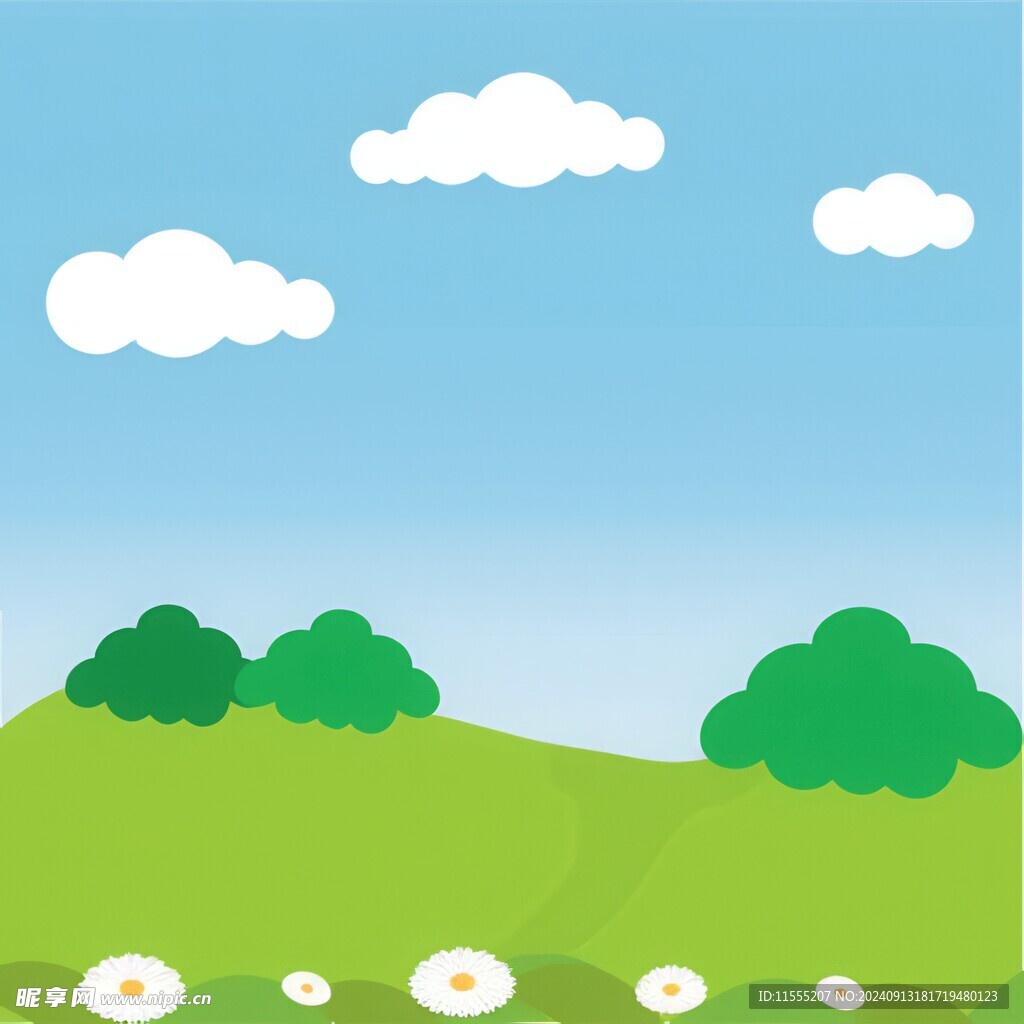 春光明媚户外风景鲜花草地