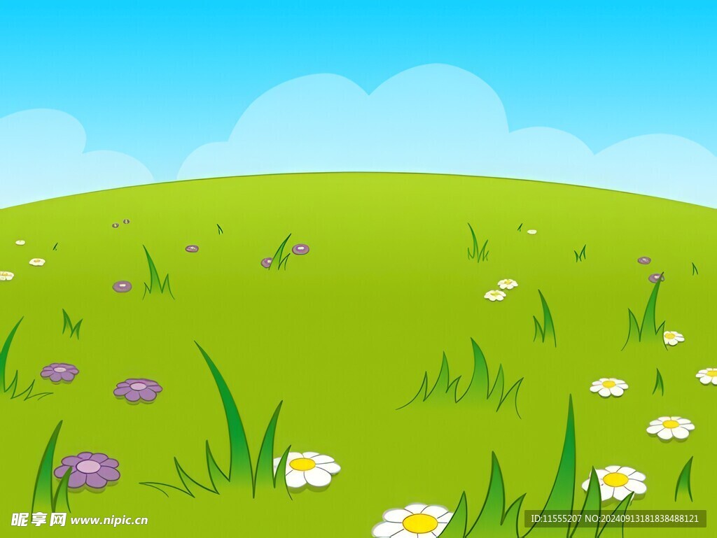 春光明媚户外风景鲜花草地