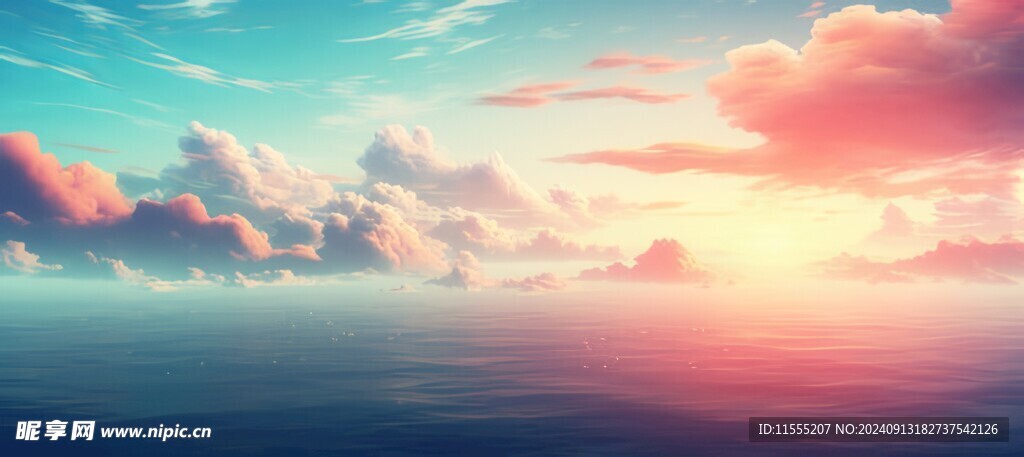 海面彩云彩霞风景