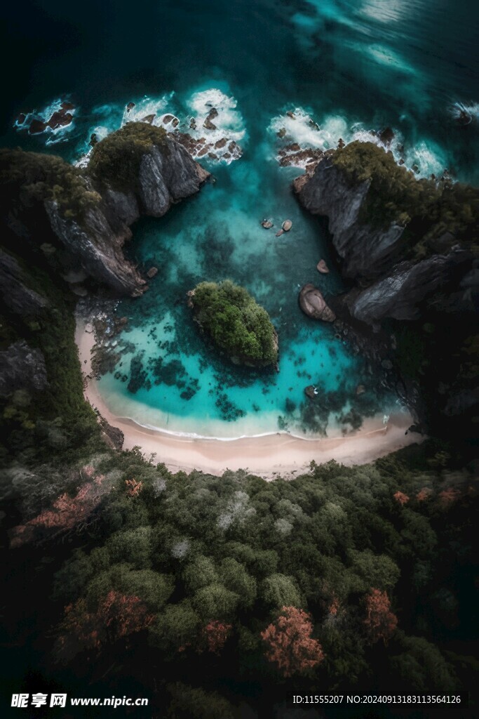世外桃源海景隐秘海岛场景图