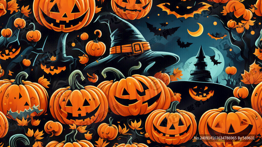 万圣节 南瓜 鬼魂 女巫