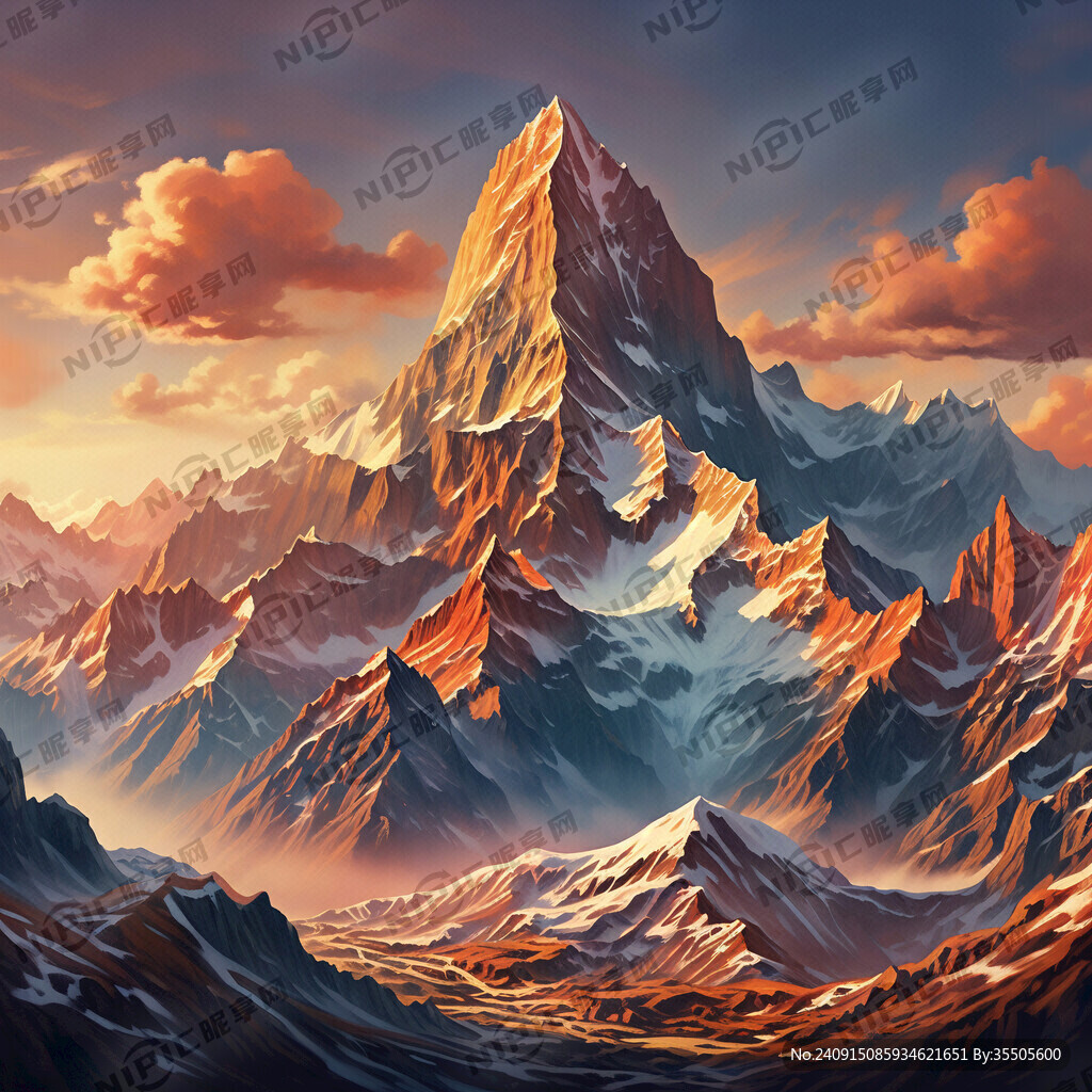 山峰 绝美 雄壮 暖色